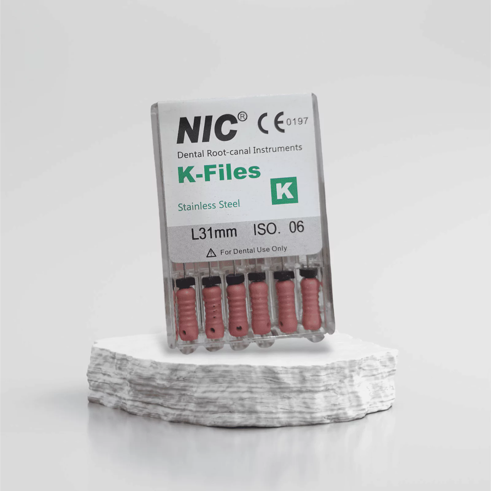PlastCare USA Assorted 25mm Endodontic K-Files – Dental K Files Size 45-80, Endo Instruments